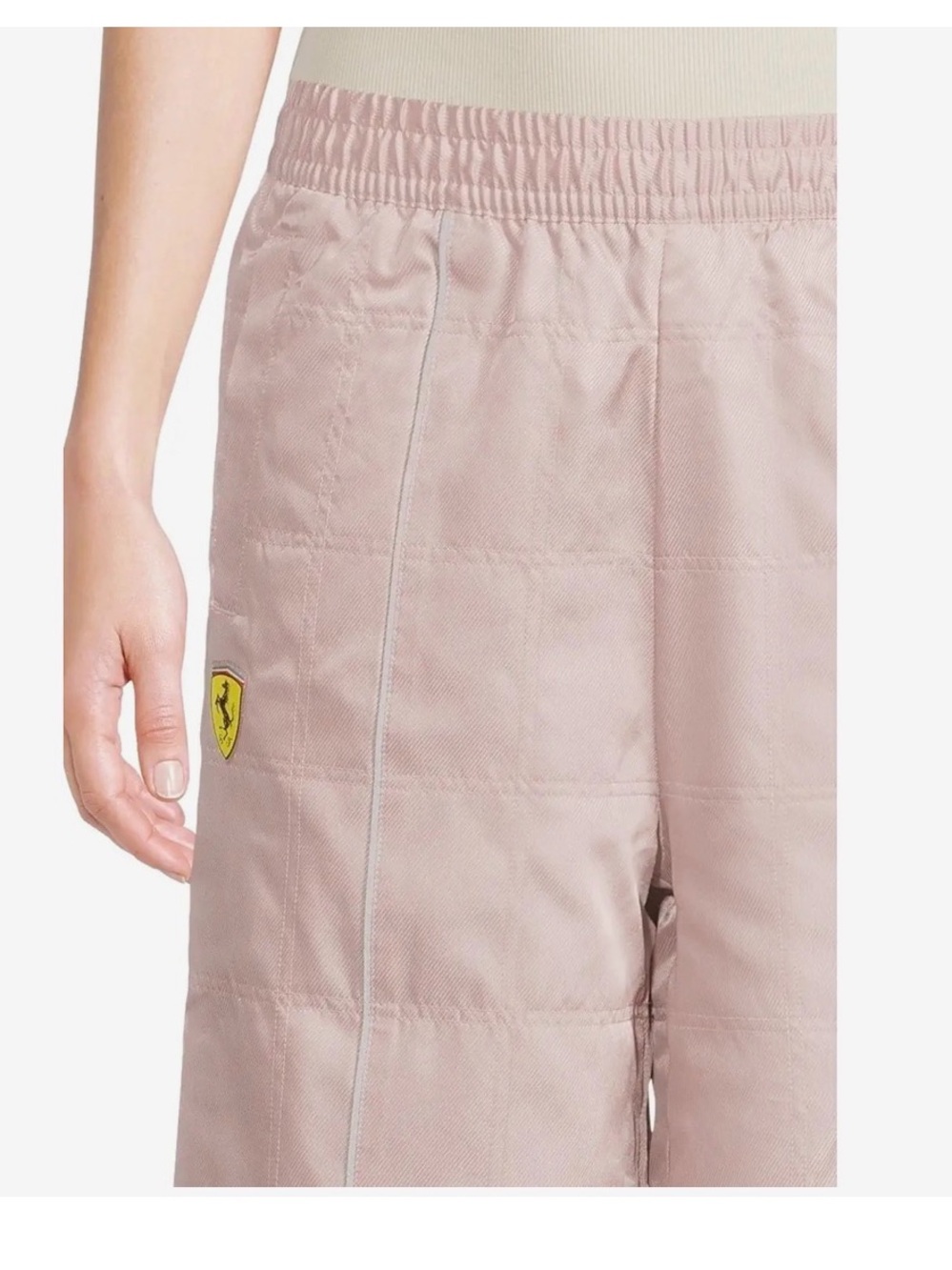 PUMA Scuderia Ferrari Premium Woven Pants Light Pink Wide-Leg - Picture 7 of 16